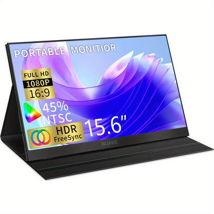 15.6-Inch Portable HDR Monitor – Full HD, USB-C, Matte Screen, Travel-Friendly