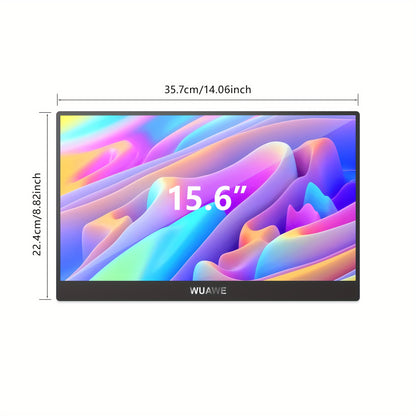 15.6-Inch Portable HDR Monitor – Full HD, USB-C, Matte Screen, Travel-Friendly